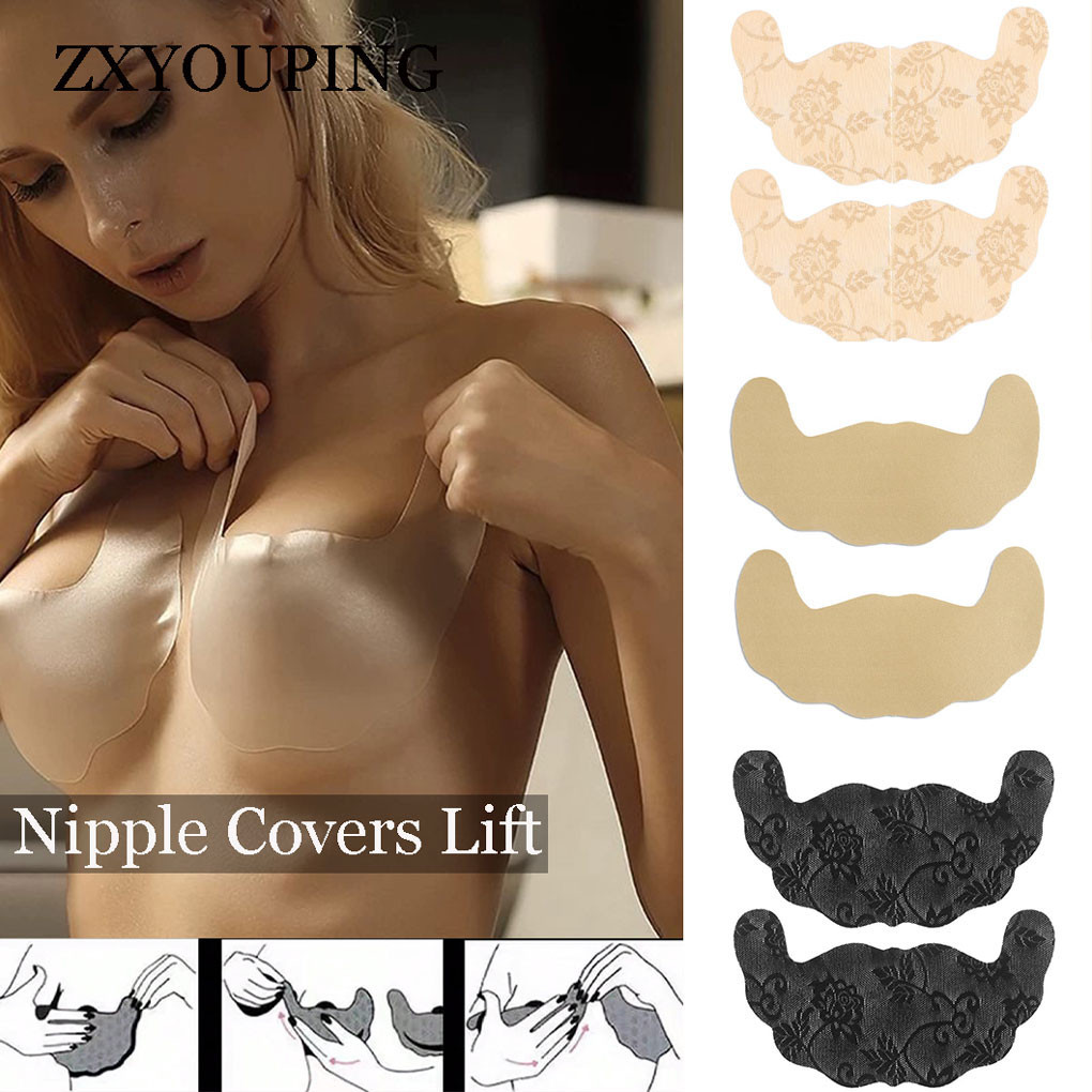 Silicone Bra Adhesive - 5 pares de renda capa de
