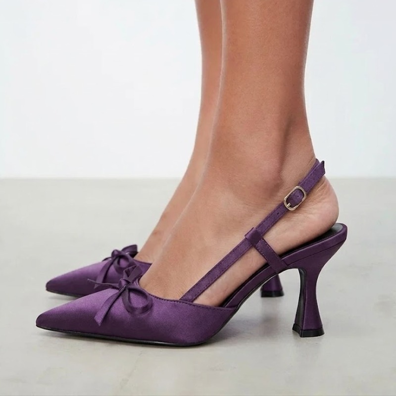 Slip Dress Satin - Sapatos Femininos Elegantes de Salto Bloco