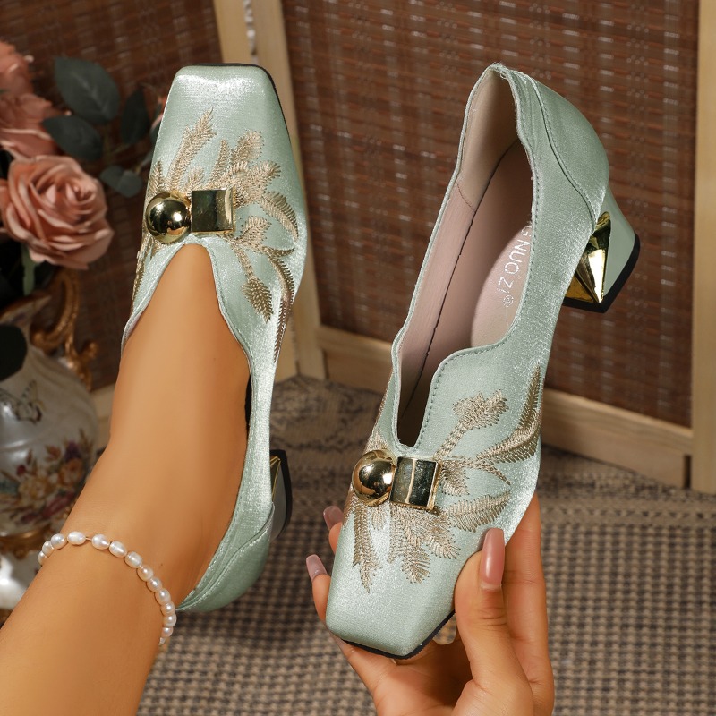 Slip Dress Satin - Novos Sapatos Femininos de Salto Bloco