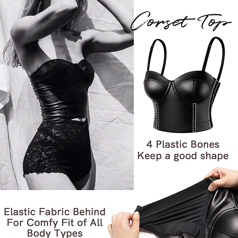 Couro feminino espartilho bust - Corset Waist Cinch avaliação e preço
