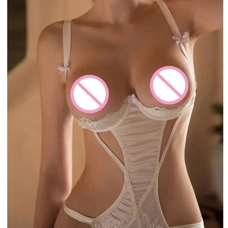 Mulheres sexy lingerie renda m - Lace Teddy Lingerie avaliação e preço