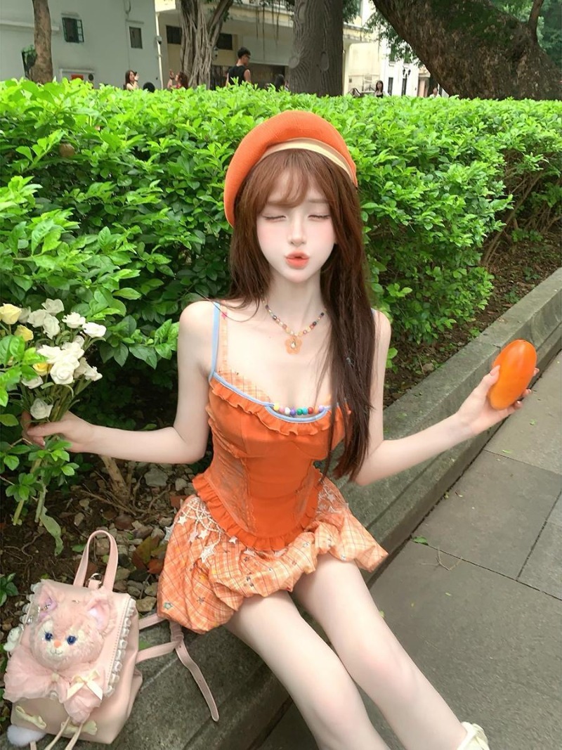 Novo Conjunto de Verão Laranja - Cami Top Lace avaliação e preço