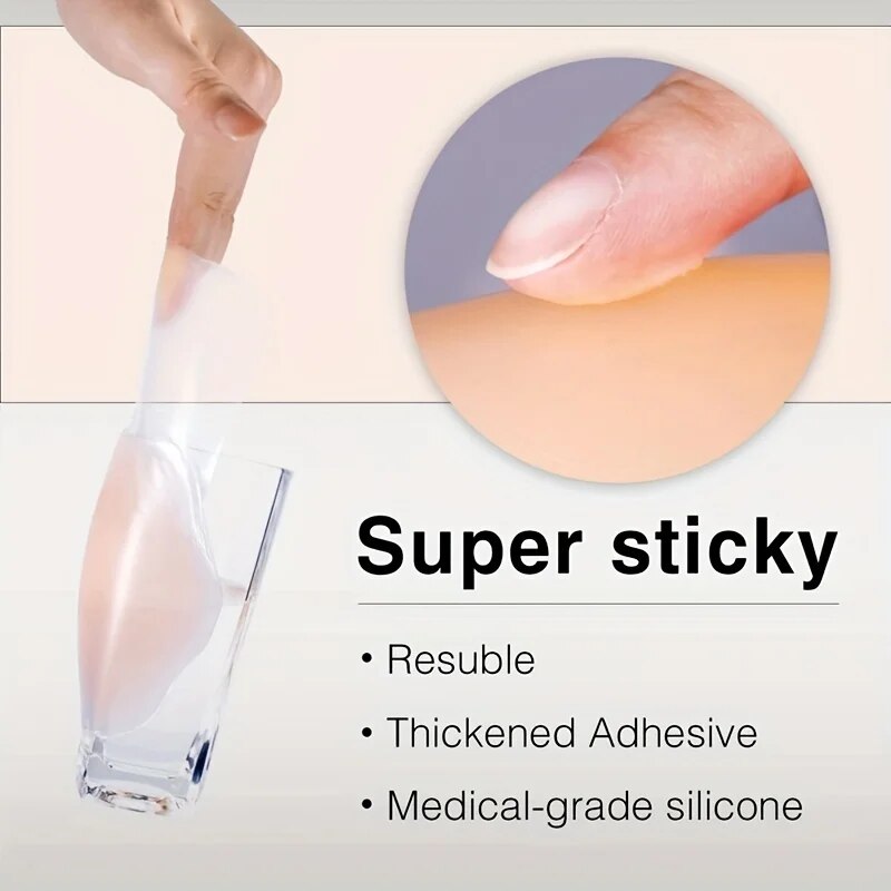 1 par de silicone capa de mami - Silicone Bra Adhesive avaliação e preço