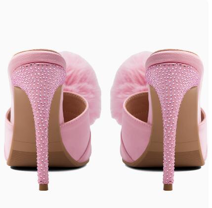 Mules de Salto Alto Rosa de Ce - Slip Dress Satin avaliação e preço
