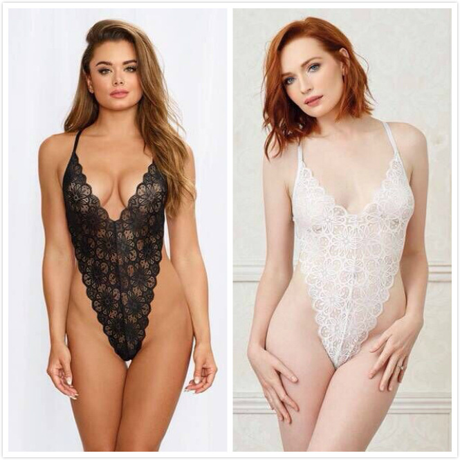 Roupa interior erótica sexy tr - Lace Teddy Lingerie avaliação e preço