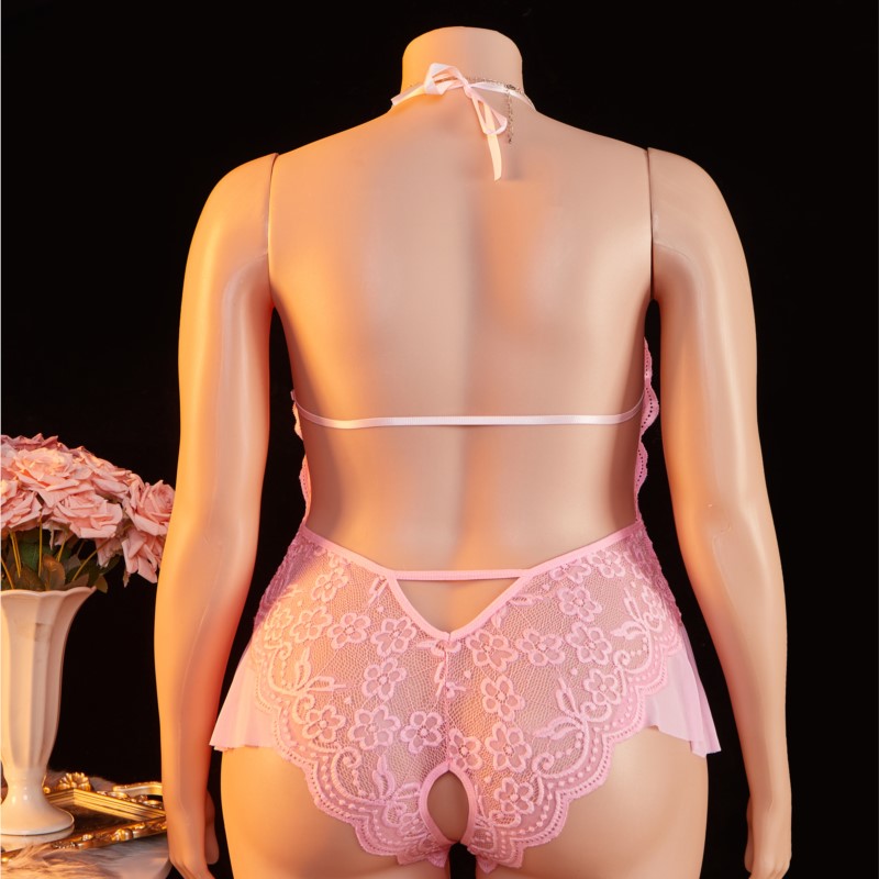 Lingerie sexy transparente Plu - Lace Teddy Lingerie avaliação e preço