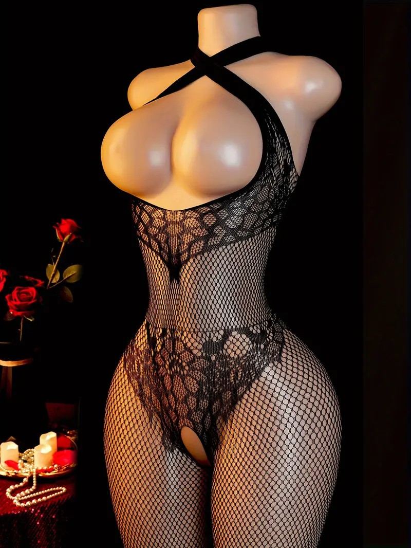 Sling halter pescoço bebê bone - Bodystocking Fishnet avaliação e preço