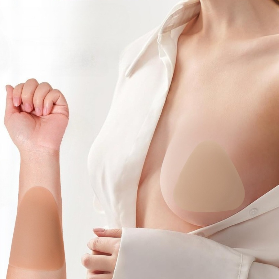 2 pçs sutiã de silicone triâng - Silicone Bra Adhesive avaliação e preço